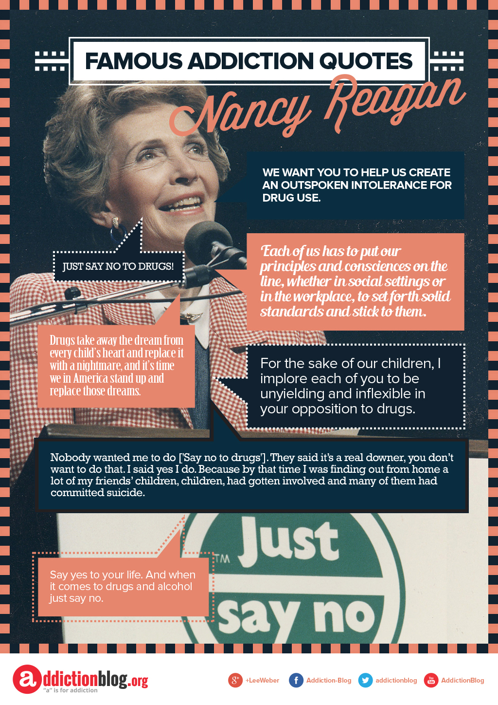 Say “No” to Drugs Quotes from Nancy Reagan (INFOGRAPHIC)