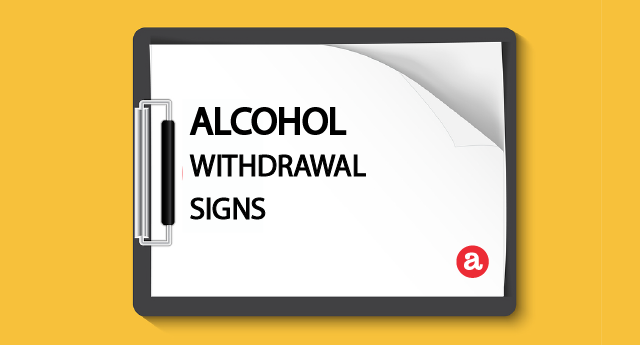 Alcohol withdrawal signs