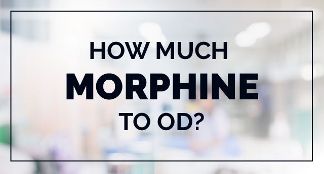 Morphine overdose: How much amount of morphine to OD?