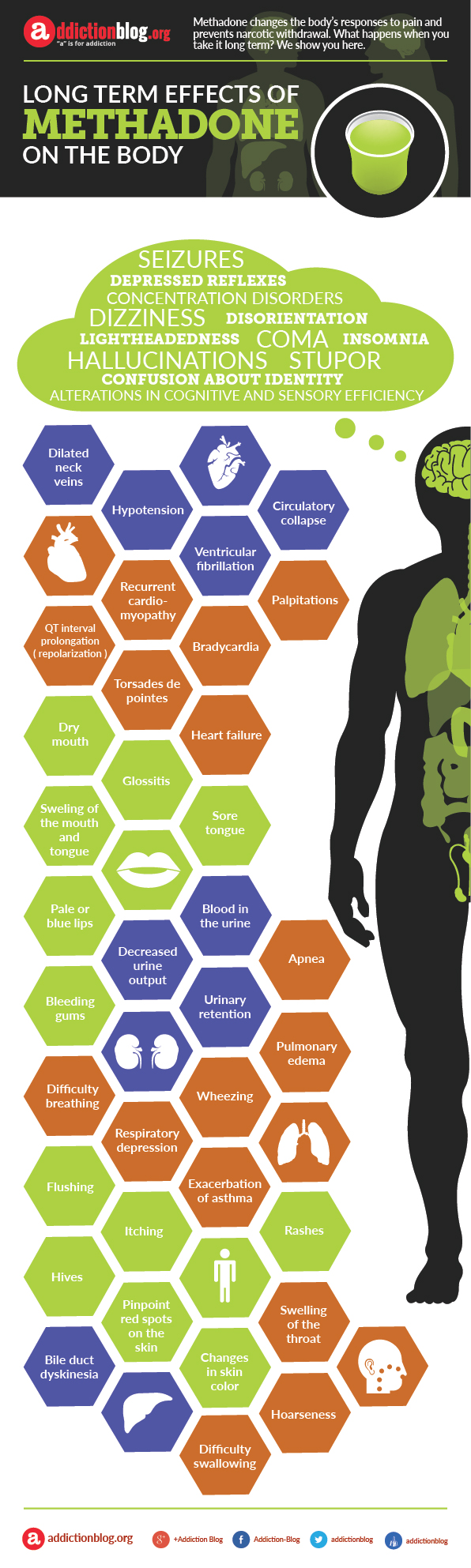 Long term effects of methadone on the body (INFOGRAPHIC)