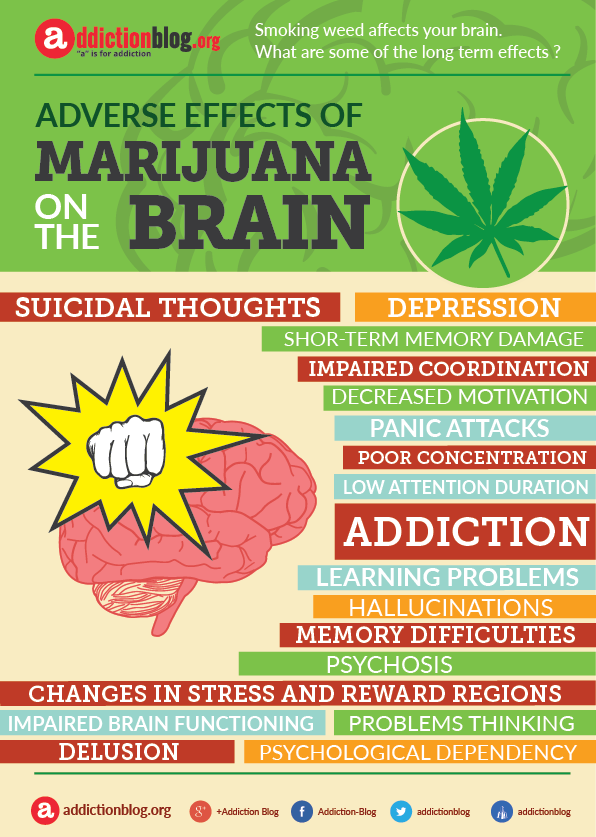 The negative effects of marijuana on the brain (INFOGRAPHIC)