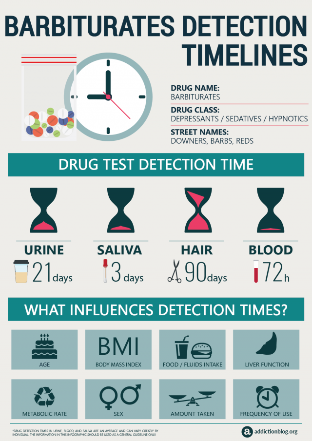Barbiturates Detection Timelines (INFOGRAPHIC)